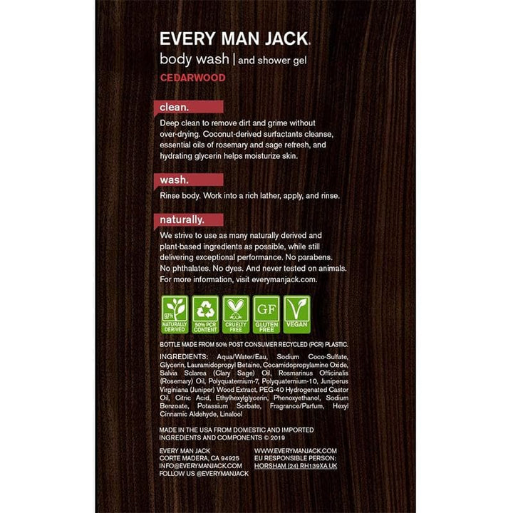 878639000087 - every man jack cedarwood body wash 16.9oz back