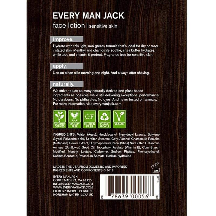 878639000568 - every man jack fragrance free face lotion back