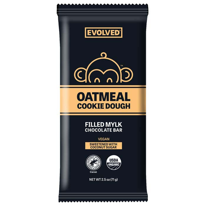 Evolved - Oatmeal Cookie Dough Organic Mylk Chocolate Bars , 2.5 oz