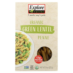 Explore Cuisine - Green Lentil Penne Pasta, 8oz