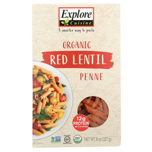 Explore Cuisine - Red Lentil Penne Pasta, 8oz