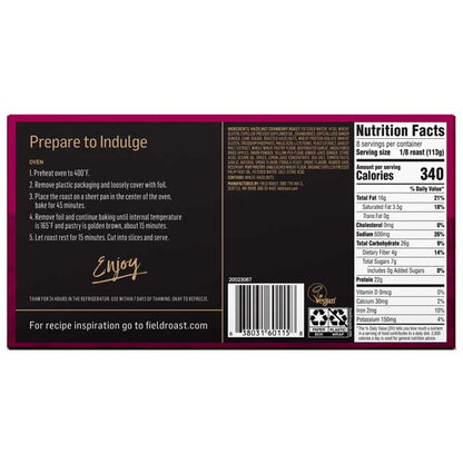 Field Roast - Plant-Based Hazelnut & Cranberry Roast, 2lb - back