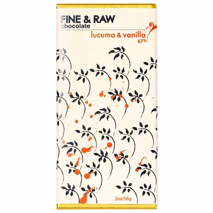 Fine & Raw - Signature Collection Chocolate Bars - Lucuma & Vanilla, 1oz