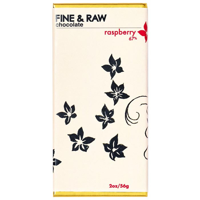 Fine & Raw - Signature Collection Chocolate Bars - Raspberry, 1oz