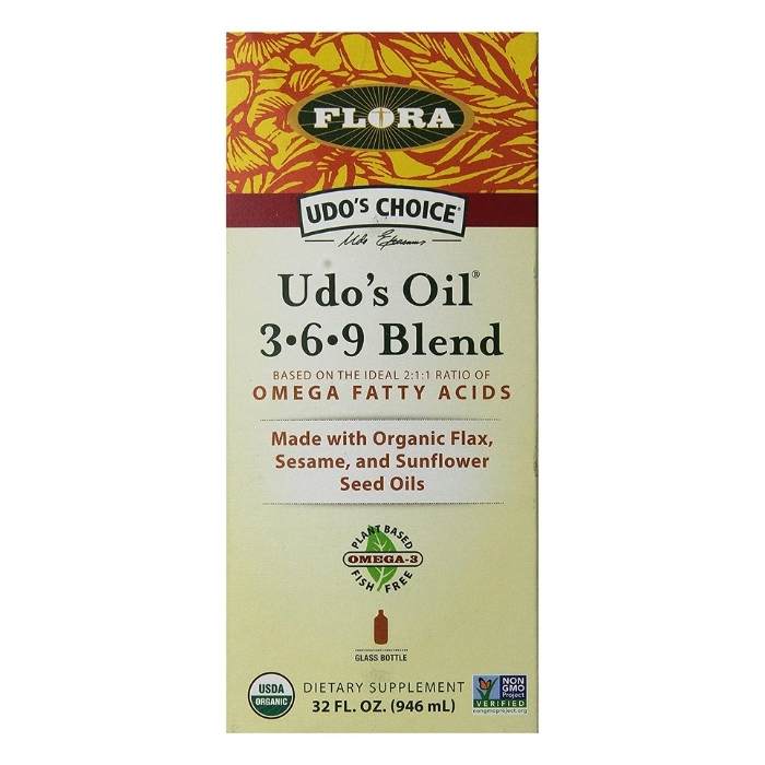 Flora Health - Udo's Oil, 32oz - Front