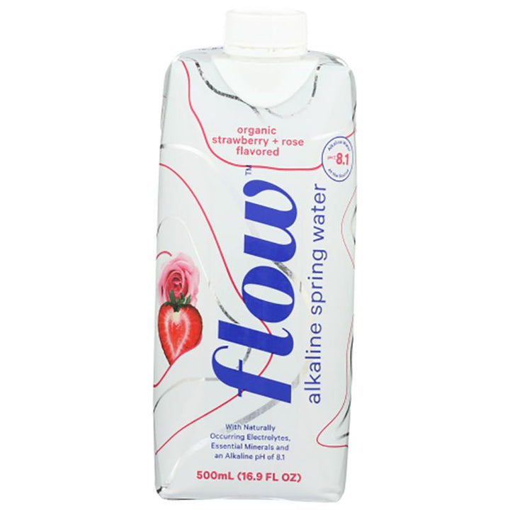 Flow Water Strawberry + Rose, 500 ml _ pack of 12
