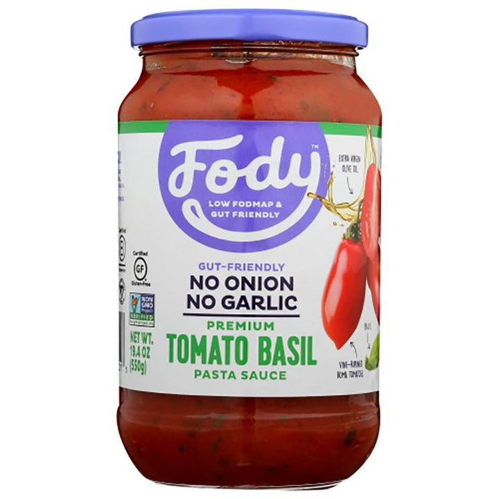 Fody Food Co Pasta Sauce - Tomato Basil, 19.4 oz