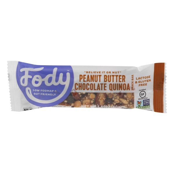 Fody Food Co - Peanut Butter Chocolate & Quinoa Bar, 1.4oz | Pack of 12 - PlantX US