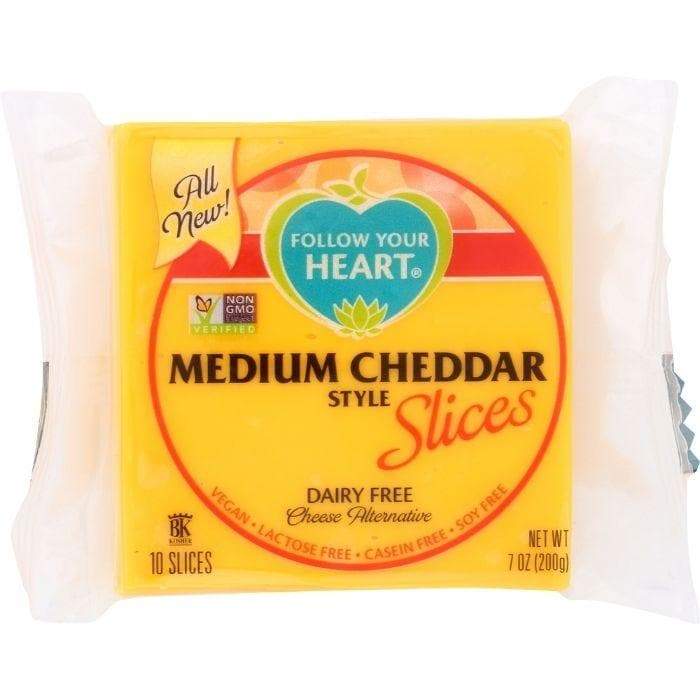 Follow Your Heart - Medium Cheddar Style Slices - Front