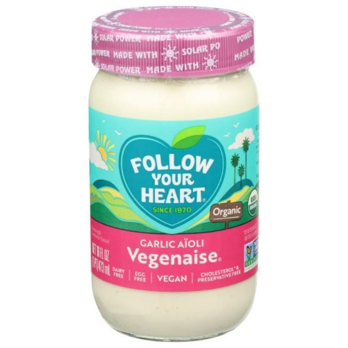 Follow Your Heart - garlic aloli Vegenaise, 16oz- front