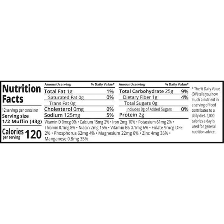 73472001868 - food for life ezekiels english muffins nutrition