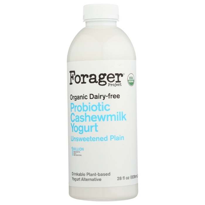 Forager - Probiotic Drinkable Yogurt Plain, 28 fl oz - front