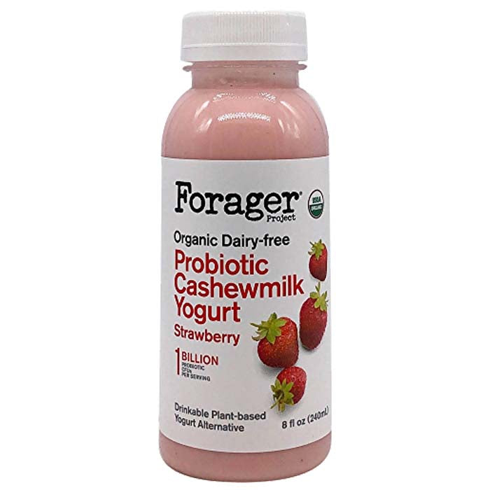 Forager - Yogurt Drinkable Cashewmilk - Strawberry, 8oz