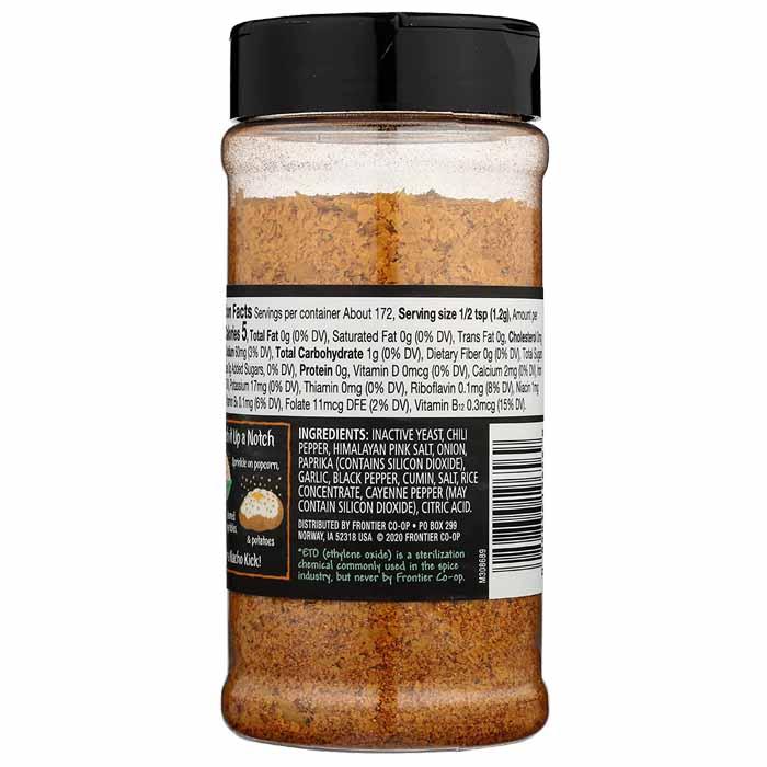 Frontier Co-Op - Nacho Spice Nutritional Yeast Blend, 7.3oz - back