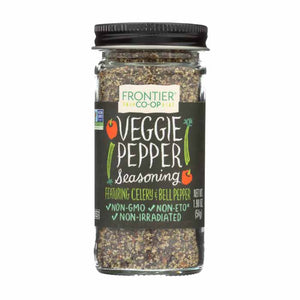 Frontier Co-Op - Salt-Free Veggie Pepper Seasoning Blend, 1.9oz