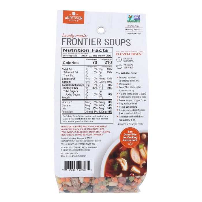 Frontier Soups - 11-Bean Soup Mix - back