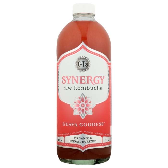 GT's Synergy - Raw Kombucha - Guava Goddess, 48 fl oz