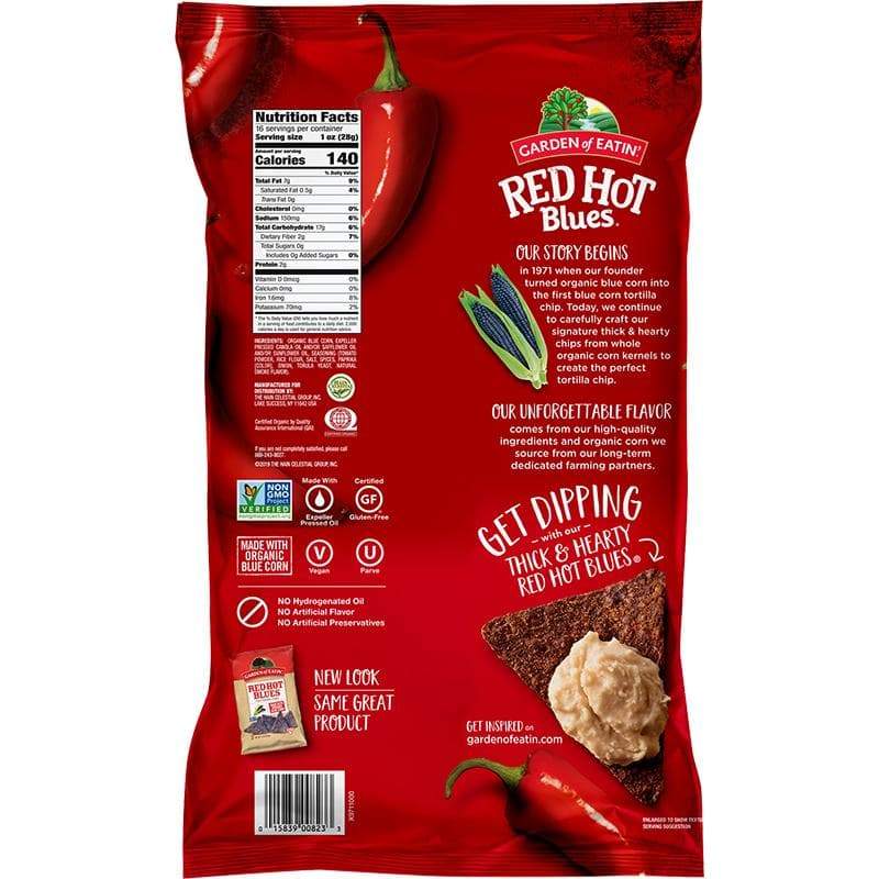 Buy Garden of Eatin the Red Hot Blues Corn Tortilla Chips, 5.5 Oz PlantX US