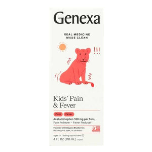 Genexa, Kids' Pain & Fever Liquid, 4fl oz