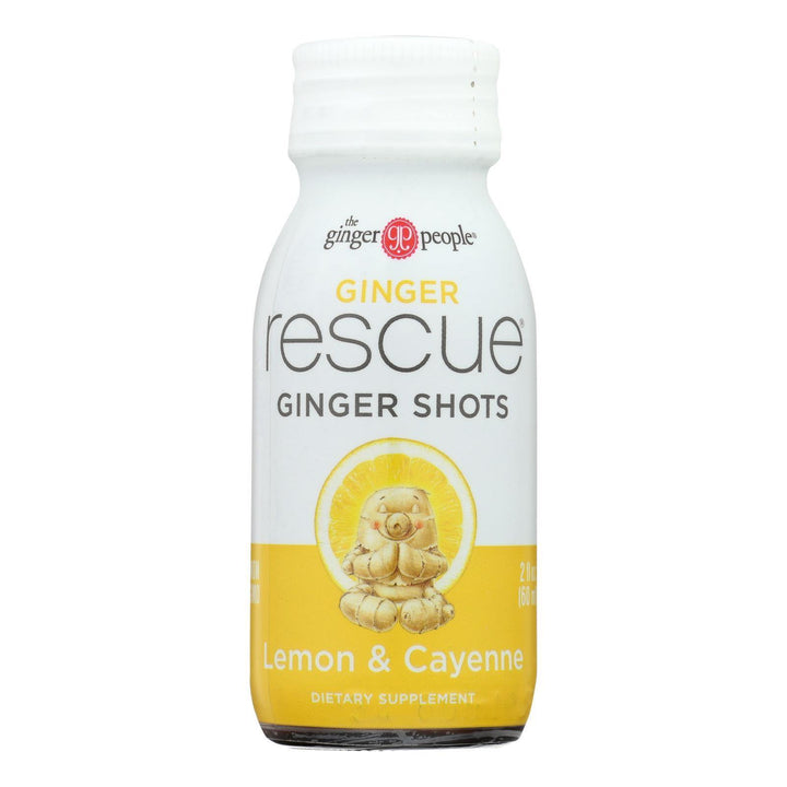 Ginger People - Rescue Lemon & Cayenne Ginger Shot, 2 oz
 | Pack of 12 - PlantX US