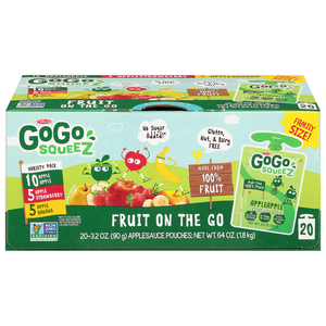 GoGo SqueeZ Applesauce on the Go - 64oz 20ct
 | Pack of 2