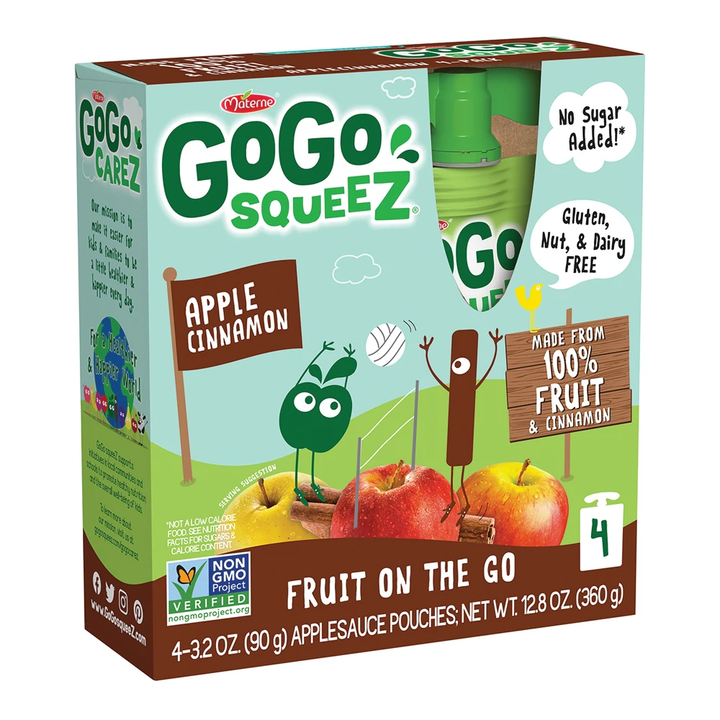 GoGo Squeeze Apple Cinnamon, 12.8oz
 | Pack of 12 - PlantX US