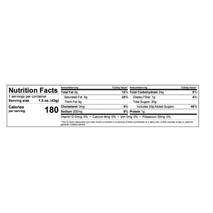Go Max Go - Major Bar, 1.5oz - nutrition facts