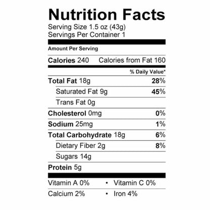 Go Max Go - White Peanut Butter Cups, 1.5oz  - Nutrition Facts