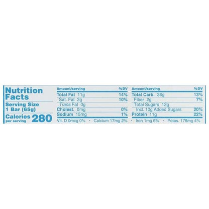 Gomacro Protein Bar - Peanut Butter, 2.3oz - nutrition facts