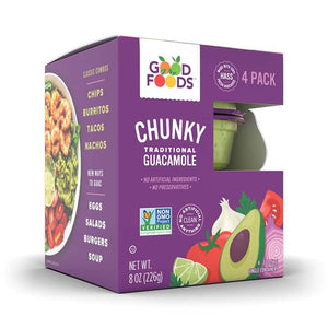 Good Foods - Chunky Guacamole Dip 4pk, 8oz