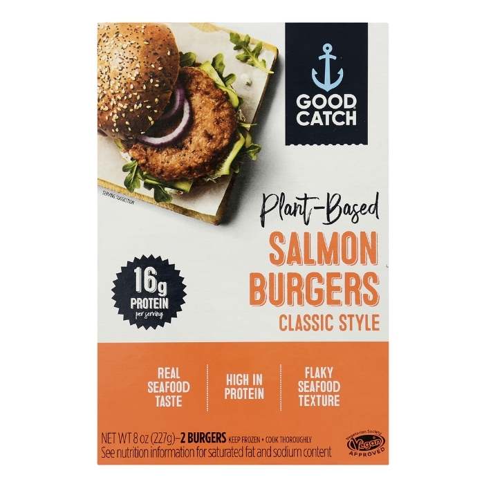 Good Catch - Plant-Based Salmon Burgers, 8oz - front