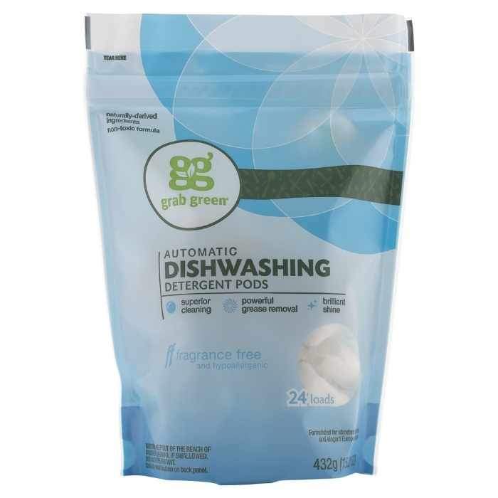 Grab Green - Automatic Dishwashing Detergent, Fragrance Free- Front