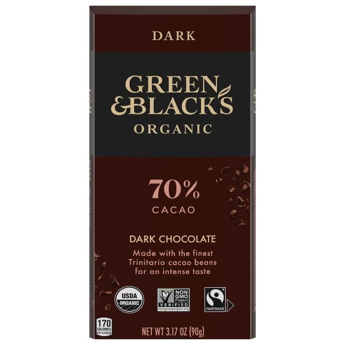 Green & Blacks - Dark Chocolate Bar 70% Cacao, 3.17oz
