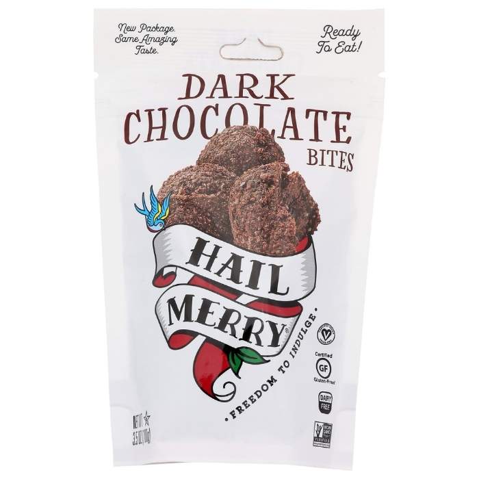 Hail Merry - Gluten-Free Bites Dark Chocolate, 3.5oz - front