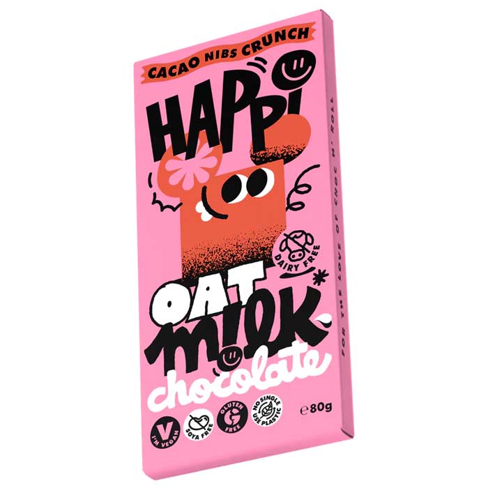 Happi - Oat M!lk Chocolate - Cacao Nibs Crunch, 2.8oz 