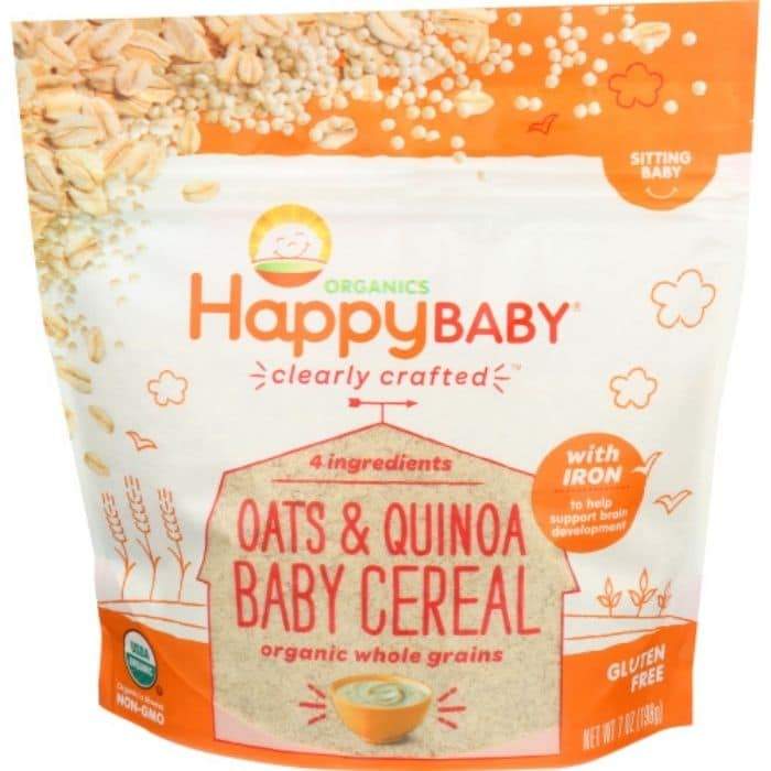 Happy Baby - Oats and Quinoa Baby Cereal, 7oz - Front