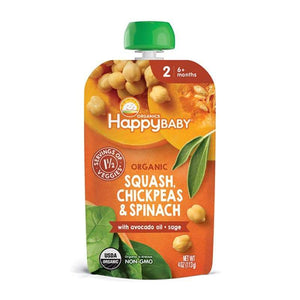 Happy Baby - Organic Squash, Chickpeas & Spinach, 4oz