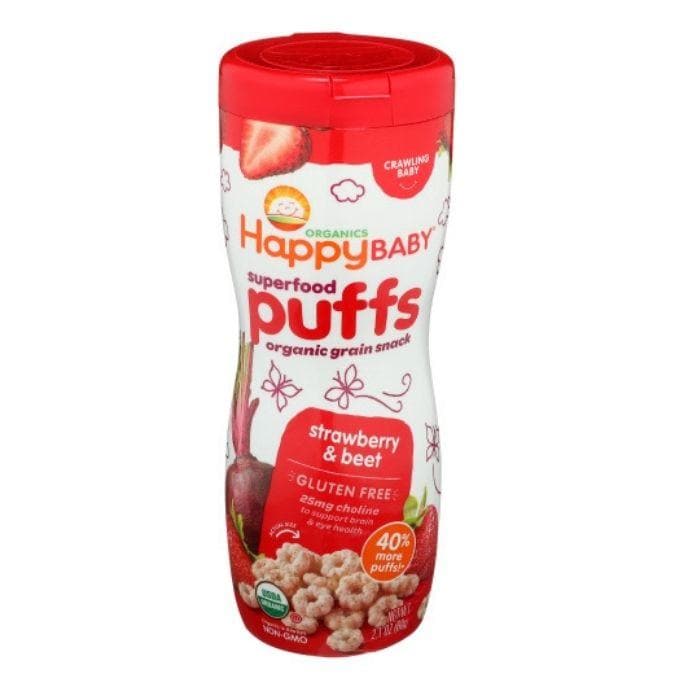 Happy Baby- Superfood Puffs Strawberry & Beet Organic -front