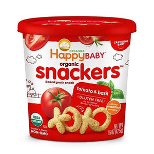 Happy Baby - Tomato & Basil Organic Snackers, 1.5oz