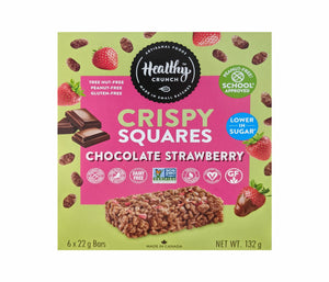 Healthy Crunch - Allergen-free Crispy Squares - Gluten-free Peanut Free (chocolate Strawberry), 4.68 oz | Pack of 6
