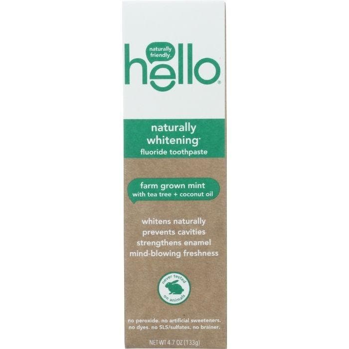 Hello - Naturally Whitening Fluoride Toothpaste, 4.7oz- Front
