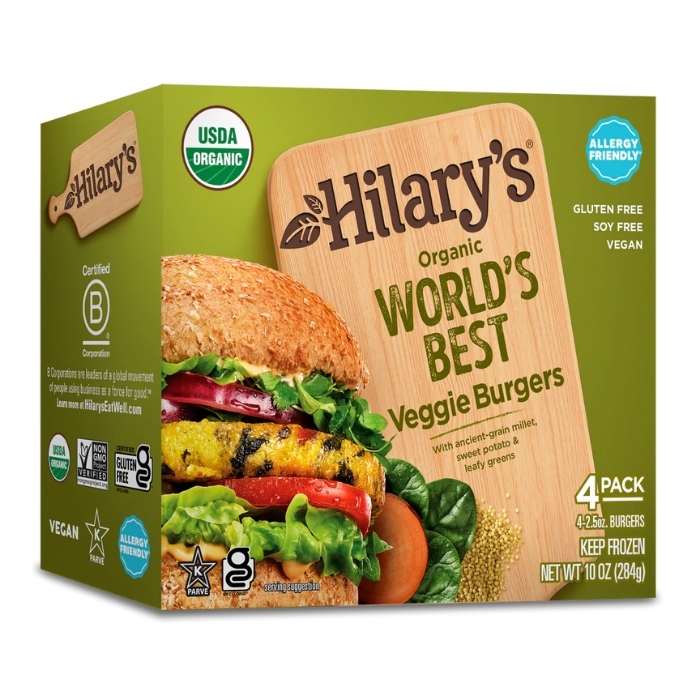 Hilary's - Organic Worlds Best Burger, 4-Pack - front