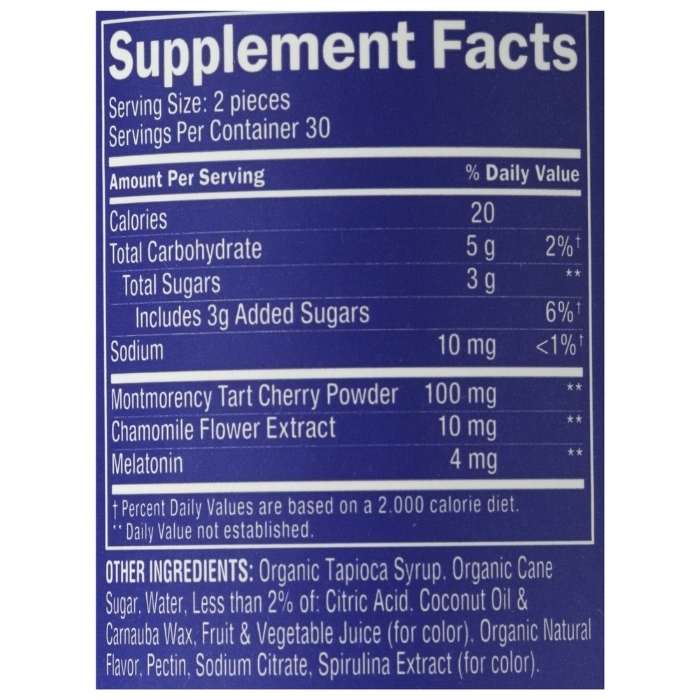Hilo Nutrition - Sleep Recovery Gummies, 60 Gummies - supplement facts