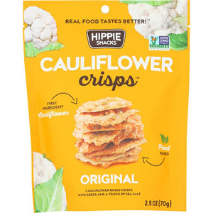 Hippie Snacks - Cauliflower Crisps - Sea Salt, 2.5oz