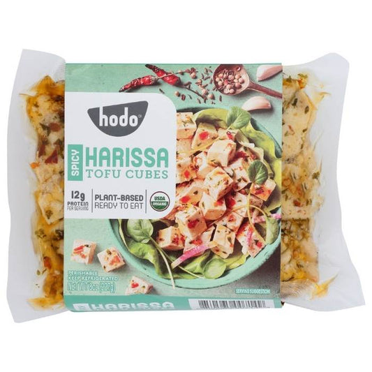 Hodo - Tofu Cubes - Harissa, 8oz (Pack of 6)