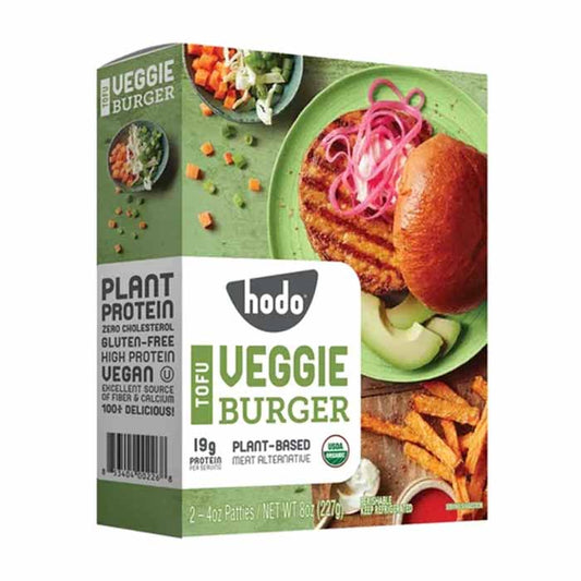 Hodo - Tofu Veggie Burgers - Original, 8oz (Pack of 6)