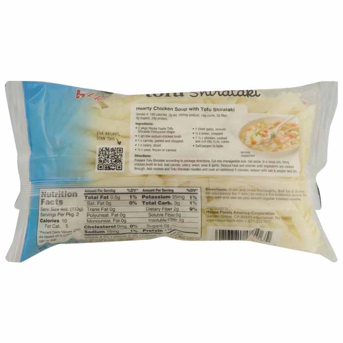 House Foods - Tofu Shirataki Noodles - Fetticcini Noodles, 8oz  - back