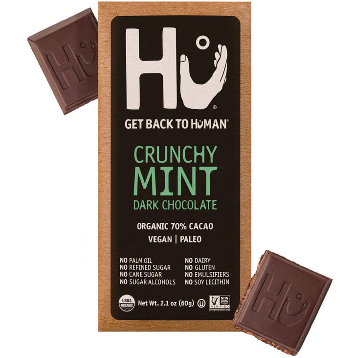 Hu, Crunchy Mint Dark Chocolate, 2.1 oz 
 | Pack of 12 - PlantX US