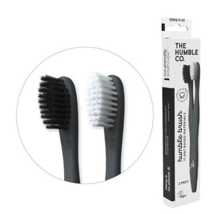 Humble Co - Plant-Based Toothbrush - Sensitive White/Black