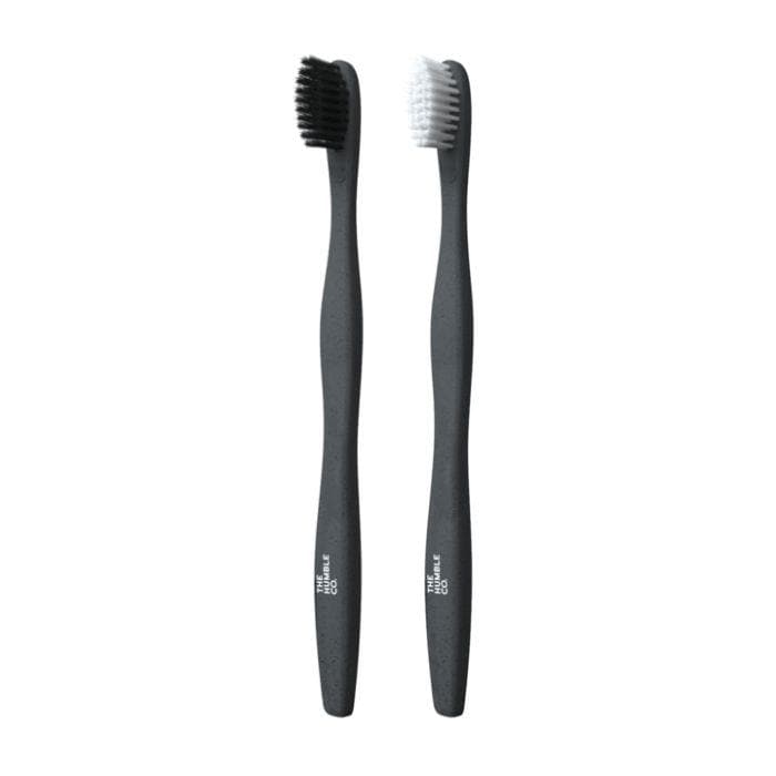Humble Co - Plant-Based Toothbrush - pair of white and black